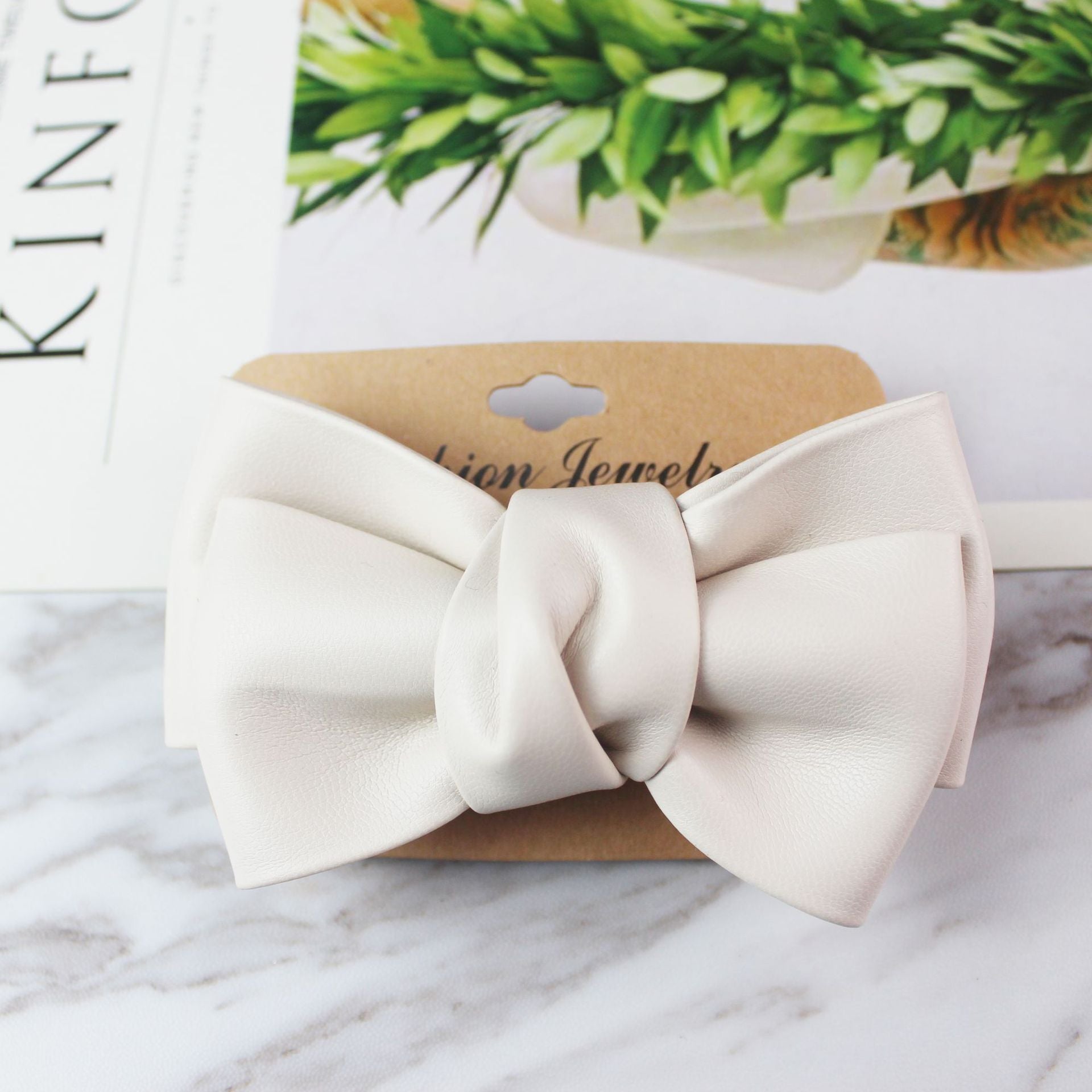 Wholesale Leather bow hair accessories hairpin girls'  hairpin